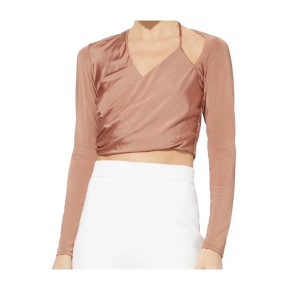 Michelle Mason Tops - Michelle Mason Blush Crop Top - Medium